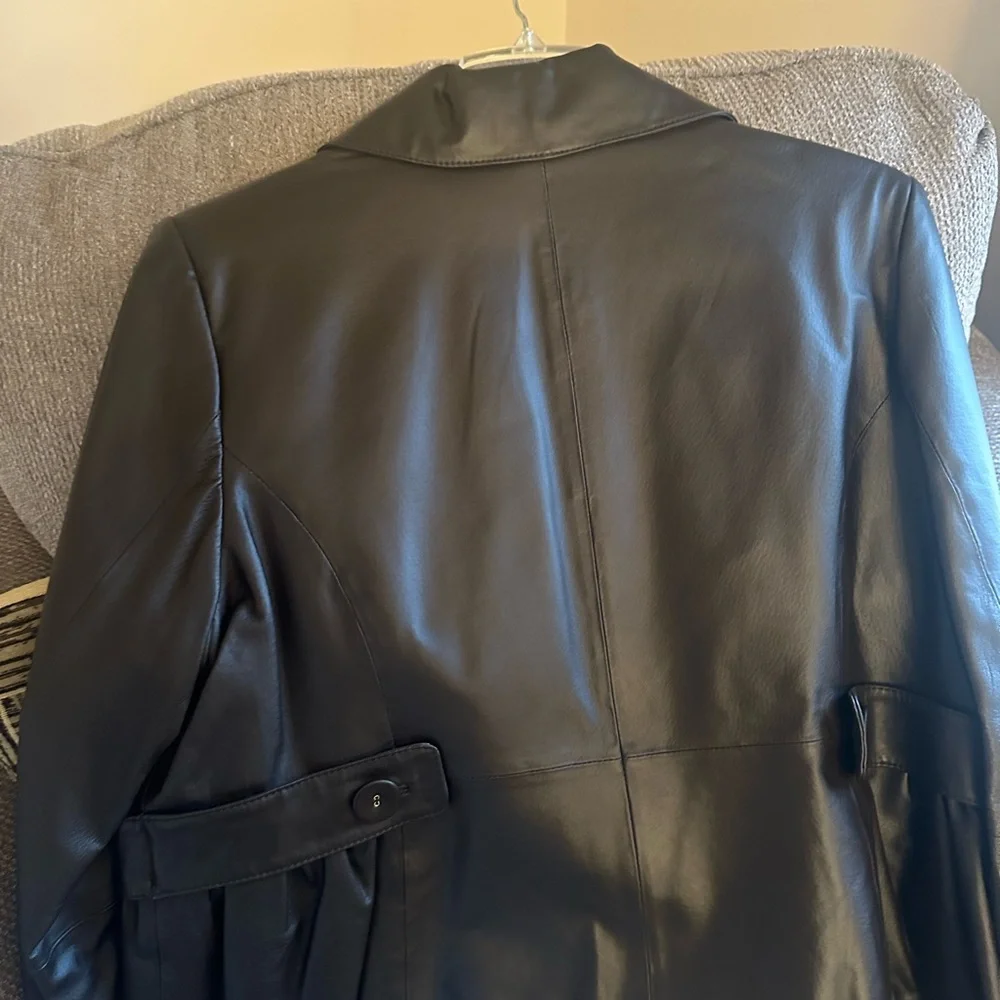 Nordstrom brand “contrast” Genuine Leather jacket 
Worn once - Picture 6 of 6